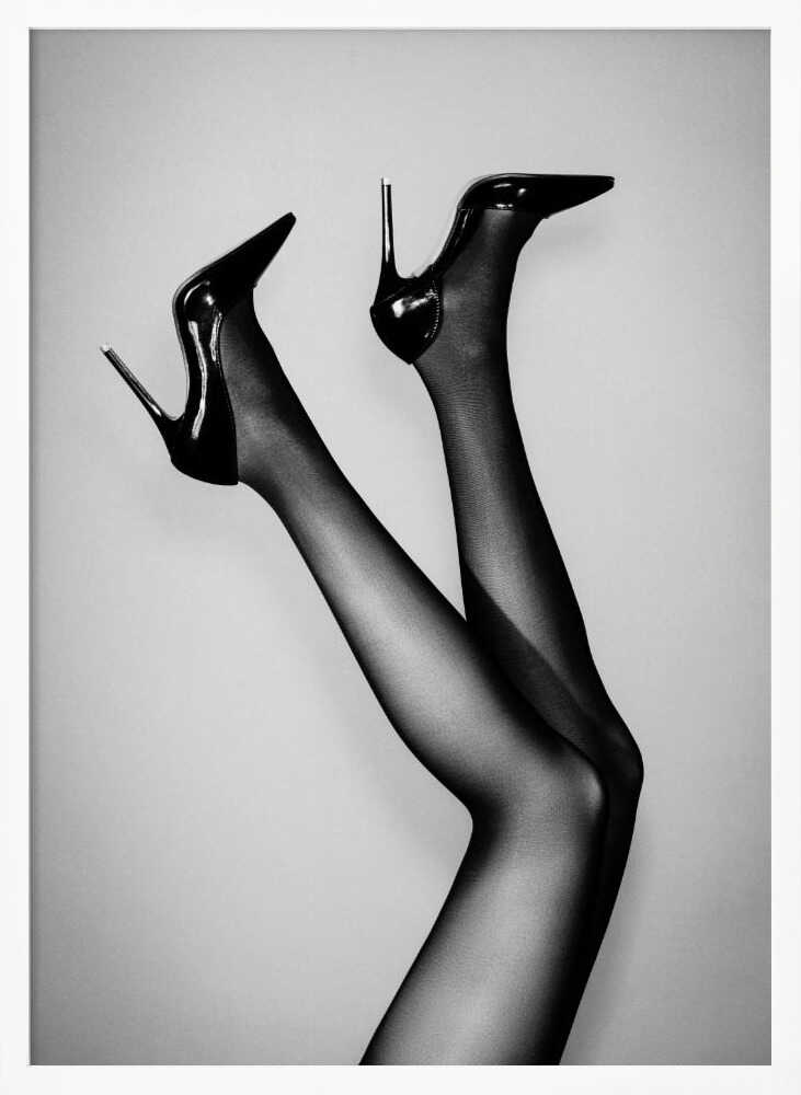 Glamour In Heels Art Print UK — Dark Moody Dark Wall Art — Living Room — Wall It All Prints