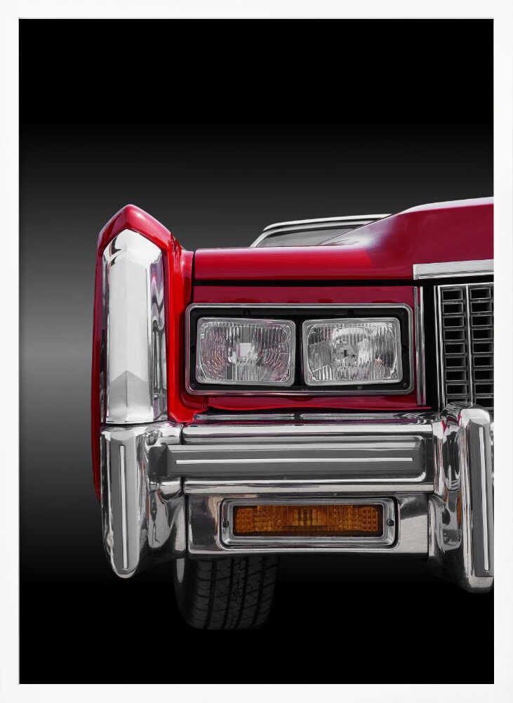 Red Classic Car Front Art Print UK — Vintage Elegant Wall Art — Living Room — Wall It All Prints