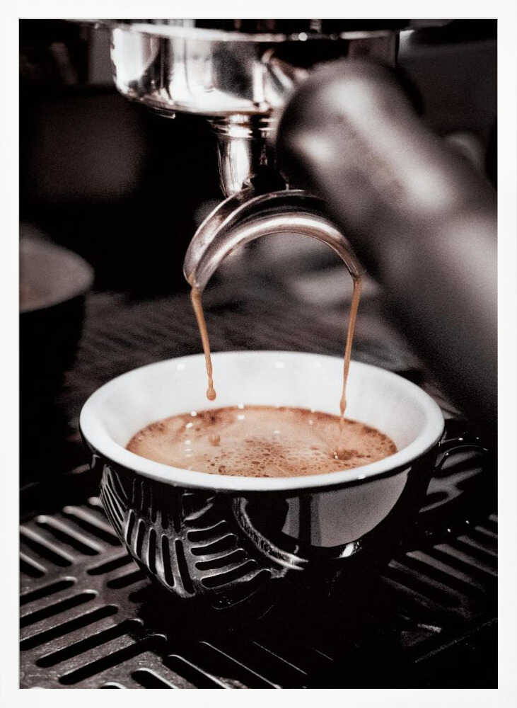 Fresh Brewed Espresso Art Print UK — Dark Moody Dark Wall Art — Kitchen — Wall It All Prints