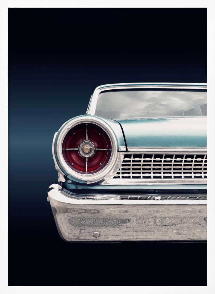 Classic Car Headlight Art Print UK — Vintage Elegant Wall Art — Living Room — Wall It All Prints