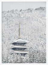 Snowy Japanese Pagoda Art Print UK — Japanese Calm Wall Art — Living Room — Wall It All Prints