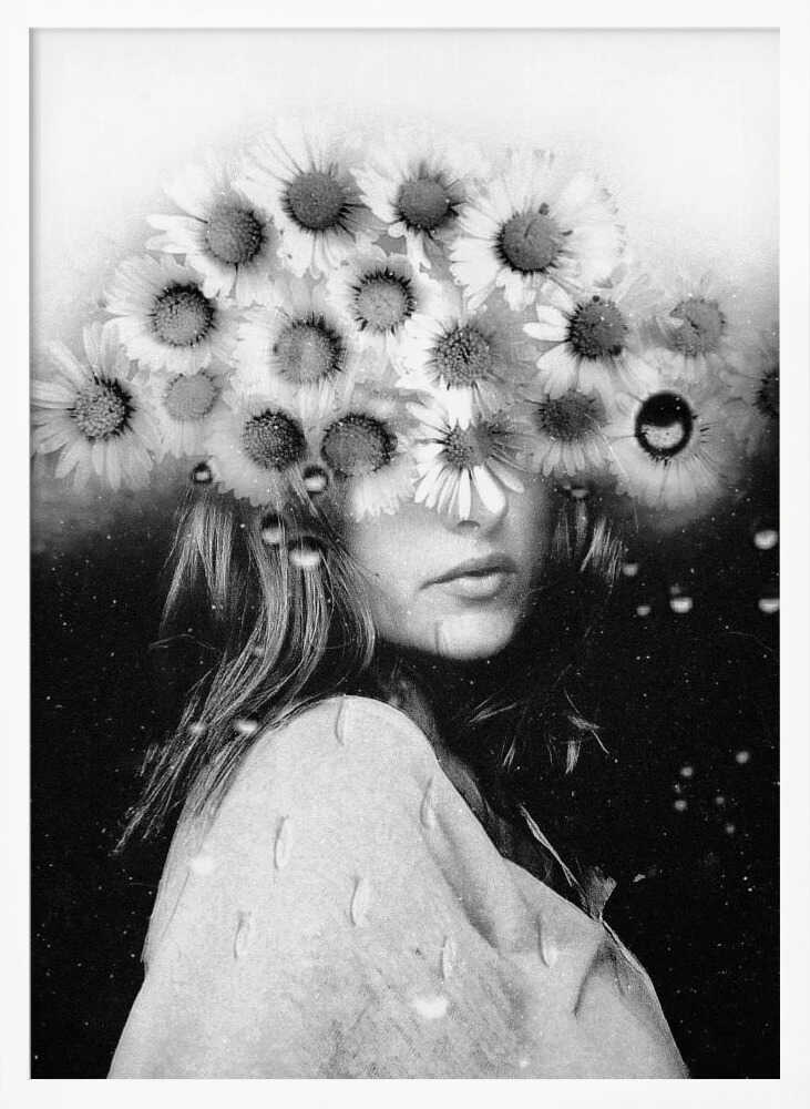 Daisy Crown Portrait Art Print UK — Botanical Calm Wall Art — Bedroom — Wall It All Prints