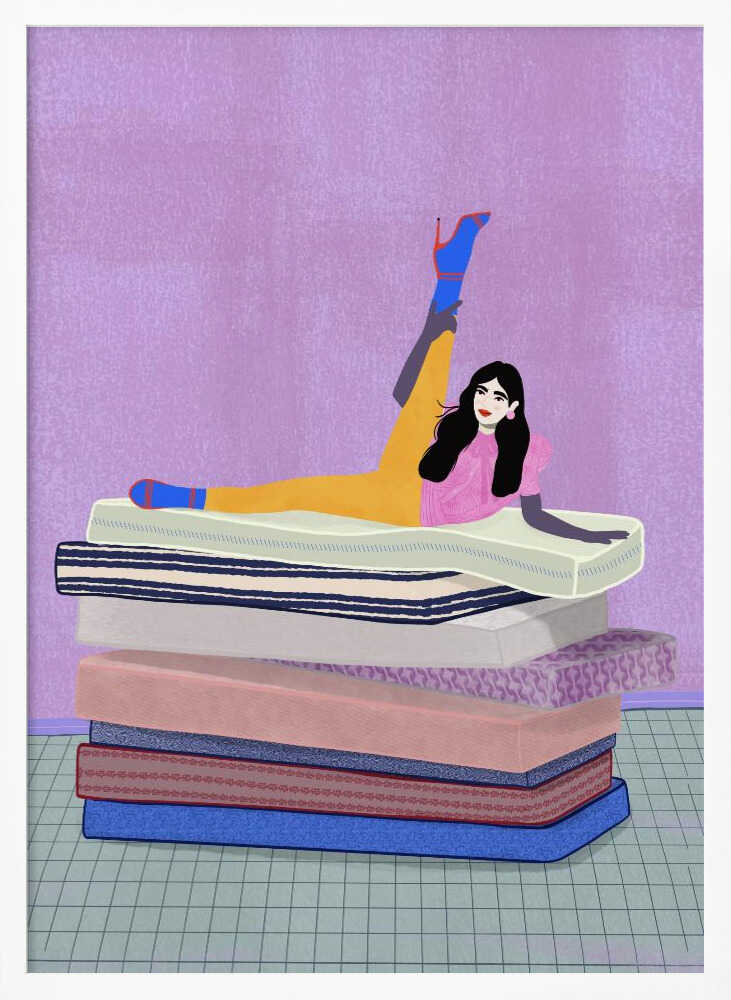 Raise your leg up to your head Art Print UK — Portrait Vibrant Wall Art — Bedroom — Wall It All Prints