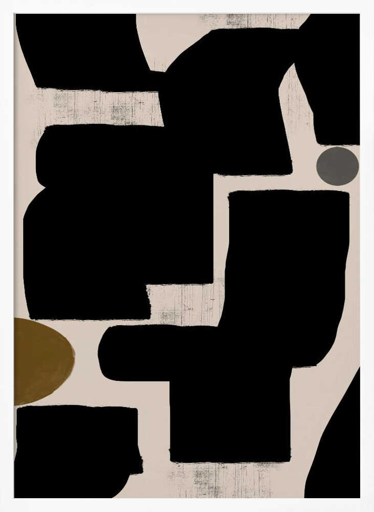 Shapes in Harmony Art Print UK — Abstract Calm Wall Art — Bedroom — Wall It All Prints