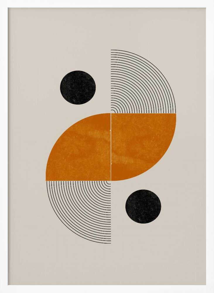 Geometric Harmony Art Print UK — Abstract Dark Wall Art — Office — Wall It All Prints
