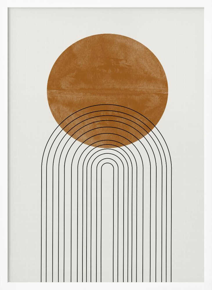 Golden Arch Echoes Art Print UK — Abstract Calm Wall Art — Bedroom — Wall It All Prints