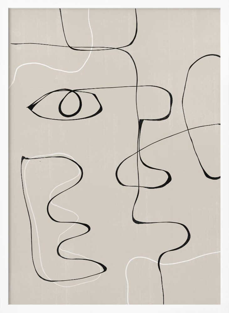 Abstract Facescape Art Print UK — Abstract Dark Wall Art — Office — Wall It All Prints