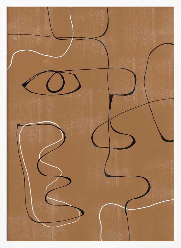 Whimsical Lines Art Print UK — Abstract Minimal Wall Art — Office — Wall It All Prints