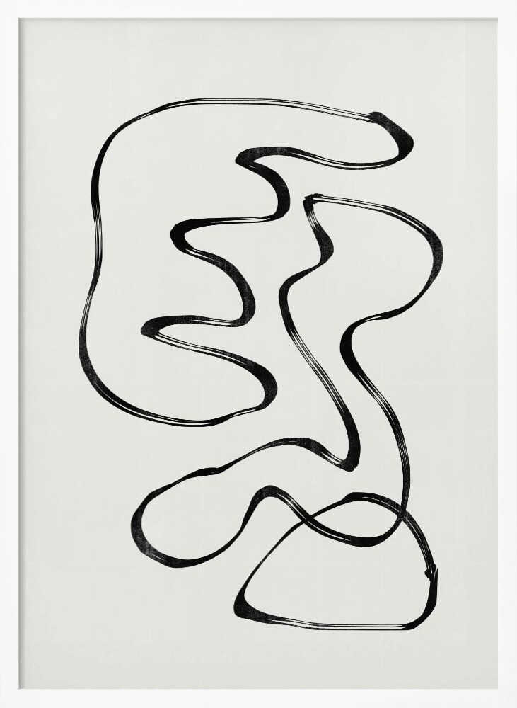 Curved Monochrome Paths Art Print UK — Abstract Dark Wall Art — Office — Wall It All Prints