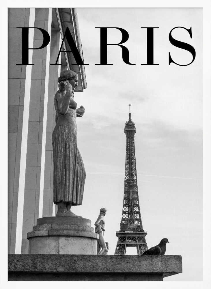 Paris Eiffel Tower View Art Print UK — City Dark Wall Art — Living Room — Wall It All Prints