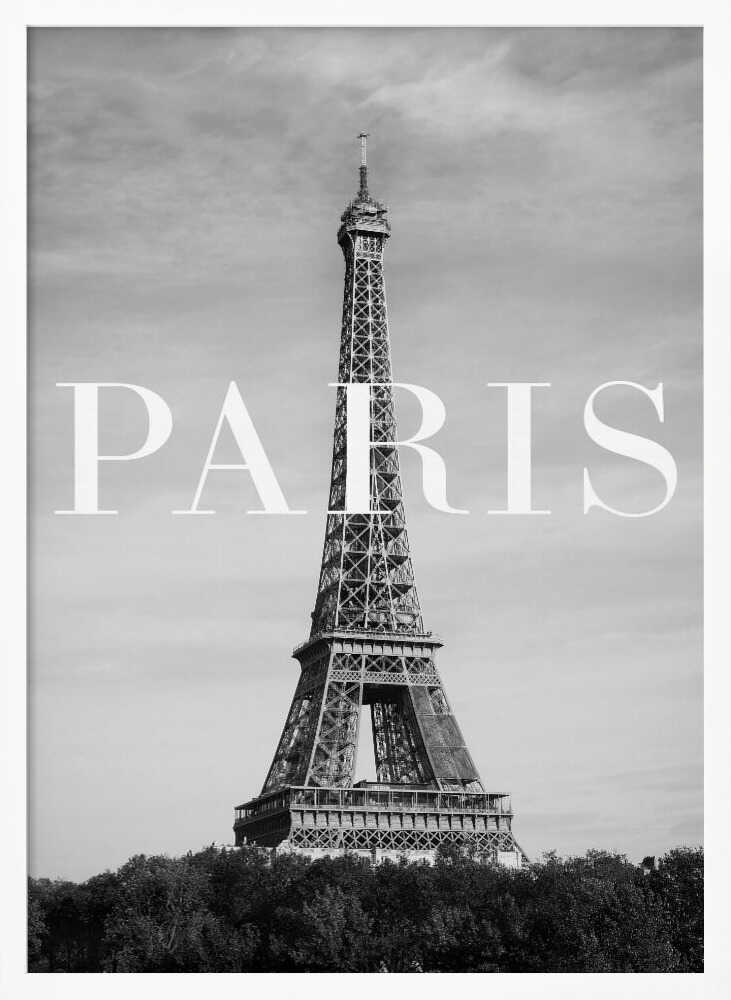 Eiffel Tower Paris Art Print UK — City Dark Wall Art — Living Room — Wall It All Prints