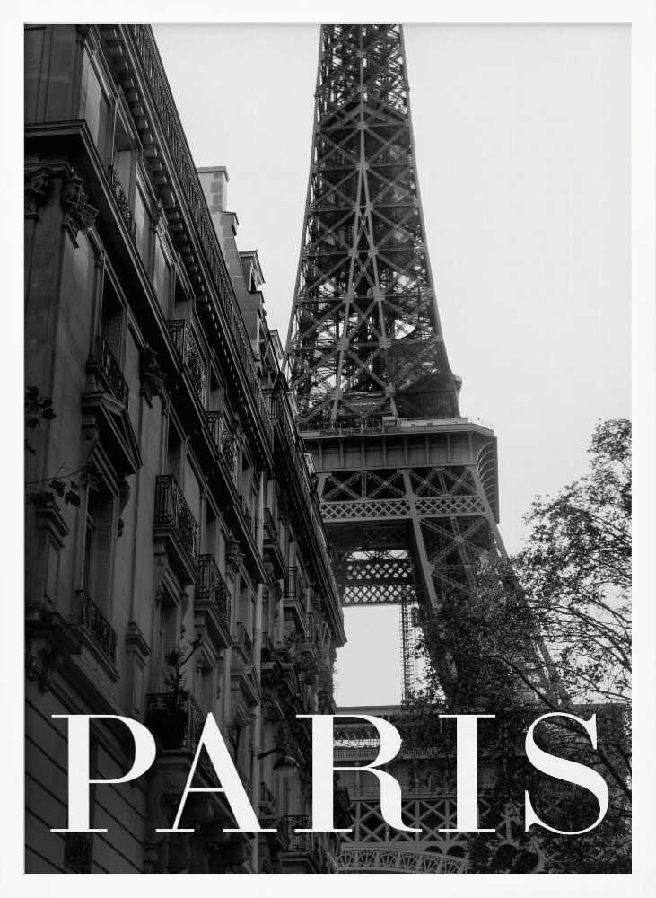 Eiffel Tower in Paris Art Print UK — Vintage Dark Wall Art — Living Room — Wall It All Prints