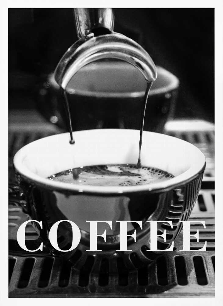 Freshly Poured Espresso Art Print UK — Dark Moody Dark Wall Art — Kitchen — Wall It All Prints