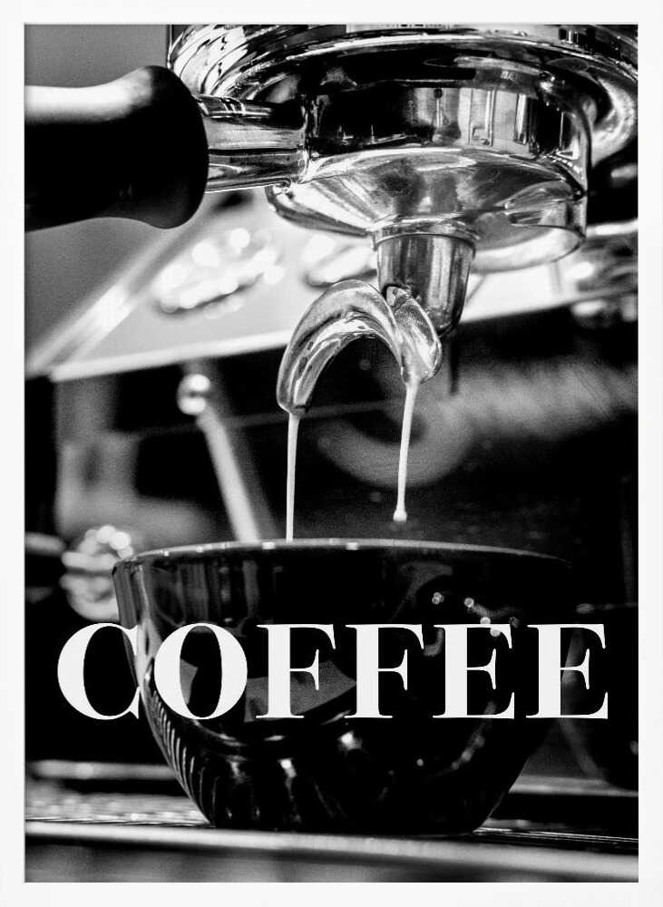 Fresh Espresso Pour Art Print UK — Dark Moody Dark Wall Art — Kitchen — Wall It All Prints