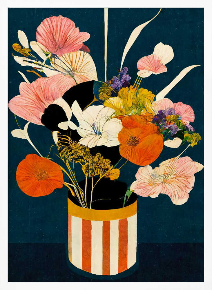 Vivid Blossoms Art Print UK — Japanese Vibrant Wall Art — Living Room — Wall It All Prints