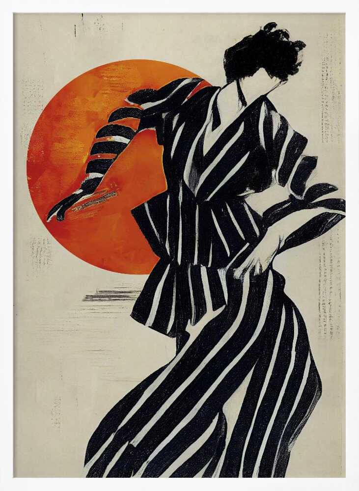 The Dancer Art Print UK — Japanese Vibrant Wall Art — Living Room — Wall It All Prints