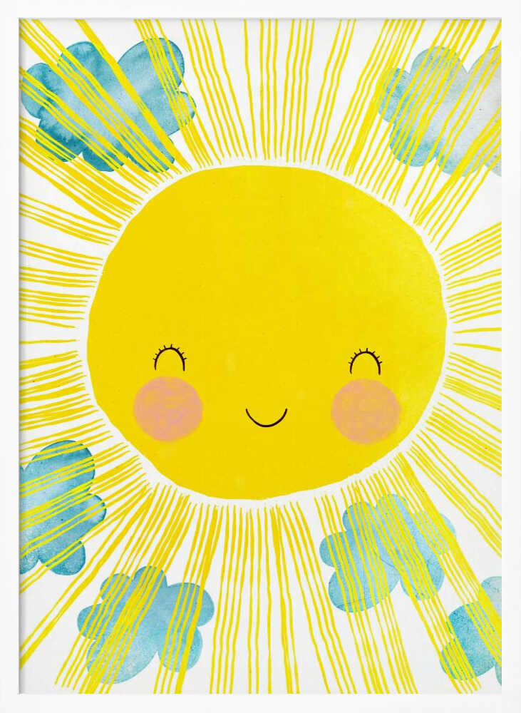 Sunny Smile Bliss Art Print UK — Portrait Vibrant Wall Art — Nursery — Wall It All Prints