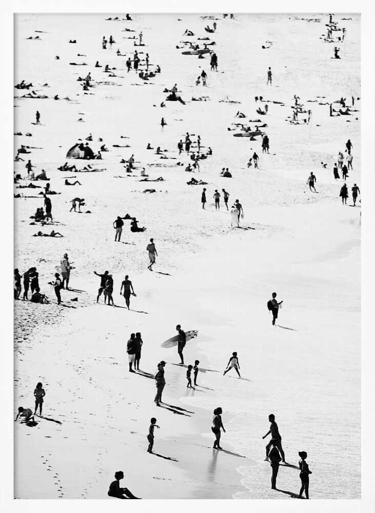 Beach Silhouettes Art Print UK — Portrait Dark Wall Art — Living Room — Wall It All Prints