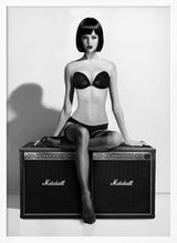 Monochrome Studio Glamour Art Print UK — Portrait Vibrant Wall Art — Living Room — Wall It All Prints