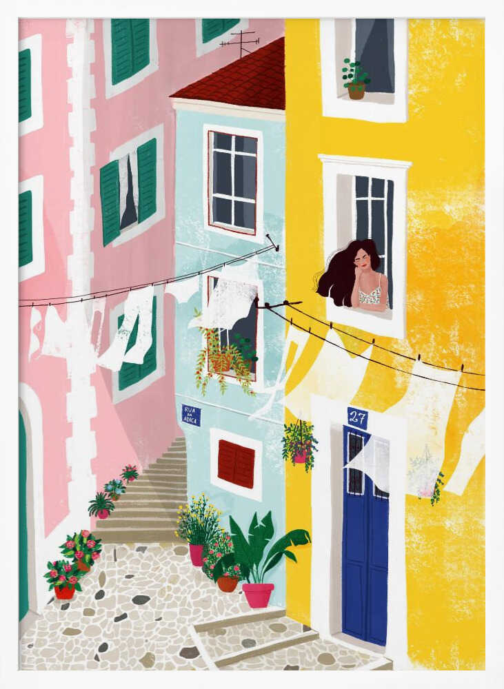 Vibrant European Street Art Print UK — Abstract Vibrant Wall Art — Living Room — Wall It All Prints