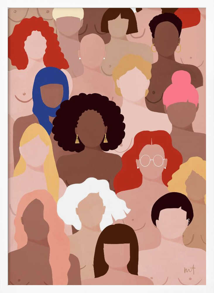 Celebrating Diverse Women Art Print UK — Abstract Vibrant Wall Art — Living Room — Wall It All Prints