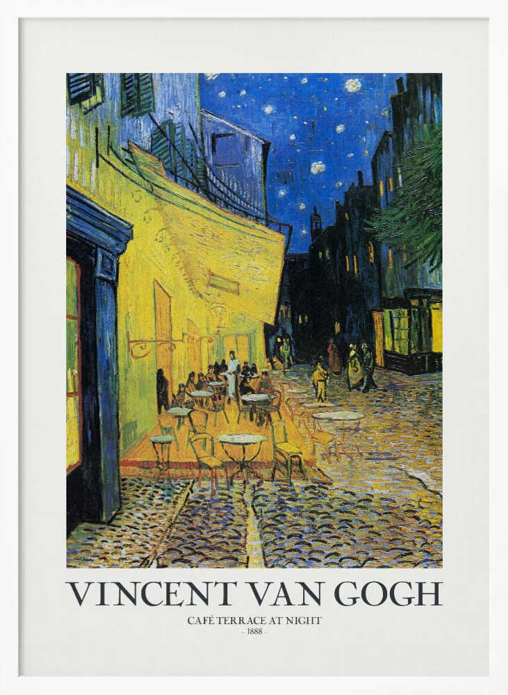 Café Terrace At Night Art Print UK — Impressionist Vibrant Wall Art — Living Room — Wall It All Prints