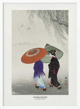 Two Women In The Rain Art Print UK — Japanese Vibrant Wall Art — Living Room — Wall It All Prints
