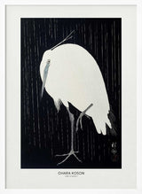 Egret In The Rain Art Print UK — Japanese Dark Wall Art — Living Room — Wall It All Prints