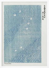 Woodblock Print Blue Art Print UK — Japanese Vibrant Wall Art — Living Room — Wall It All Prints