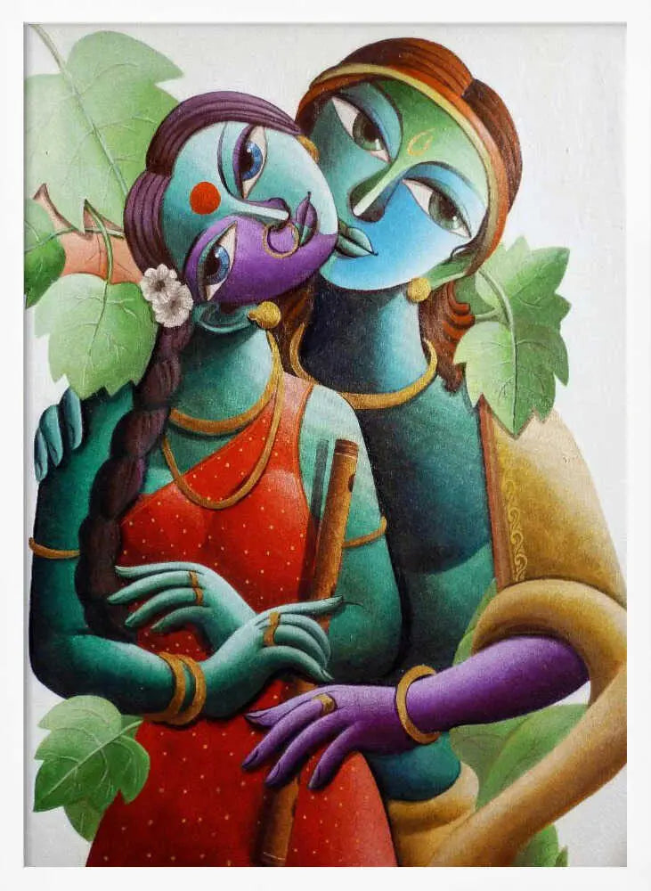 Radha Krishna Embrace Dhananjoy Mukherjee