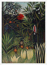 Monkeys And Parrot In The Virgin Forest