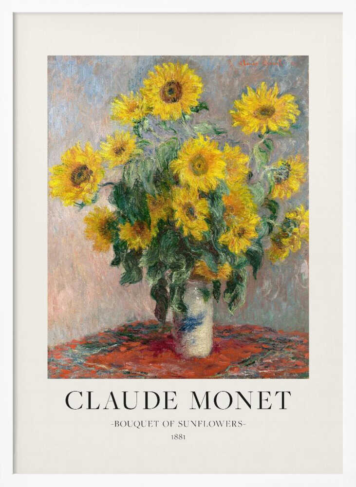 Bouquet Of Sunflowers Art Print UK — Botanical Fresh Wall Art — Living Room — Wall It All Prints