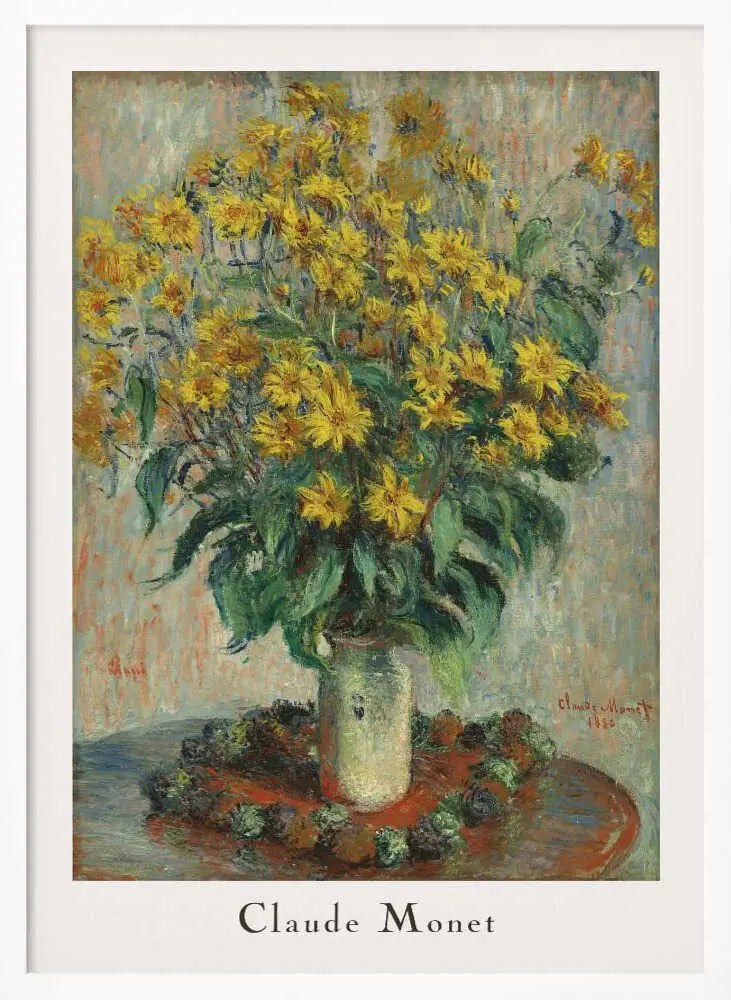 Jerusalem Artichoke Flowers Claude Monet