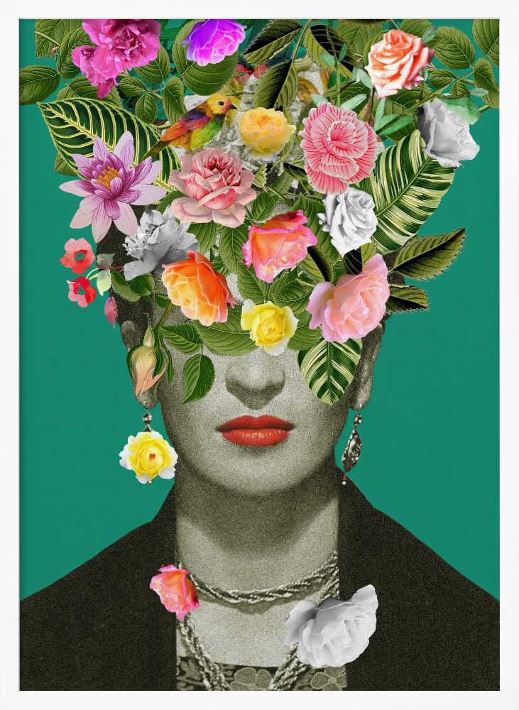 Vibrant Floral Portrait Art Print UK — Botanical Vibrant Wall Art — Living Room — Wall It All Prints