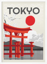 Tokyo Red Sun Torii Art Print UK — Japanese Vibrant Wall Art — Living Room — Wall It All Prints
