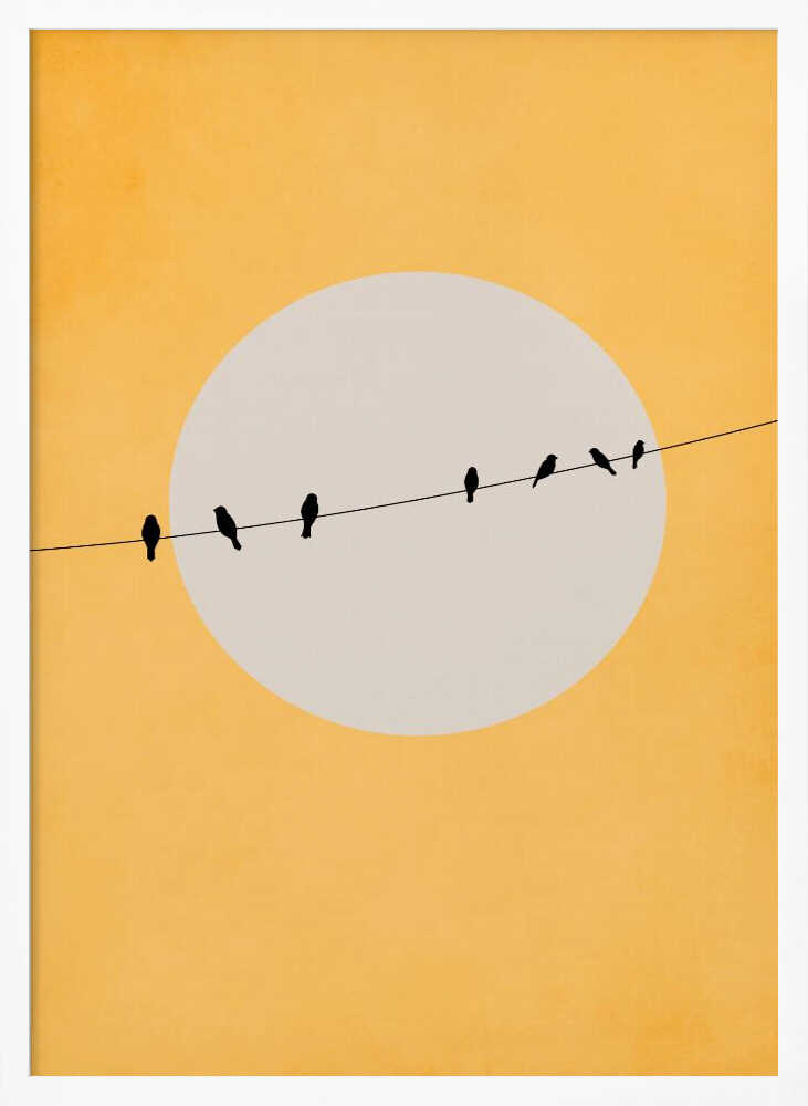 Chirping and Chilling Art Print UK — Abstract Vibrant Wall Art — Living Room — Wall It All Prints