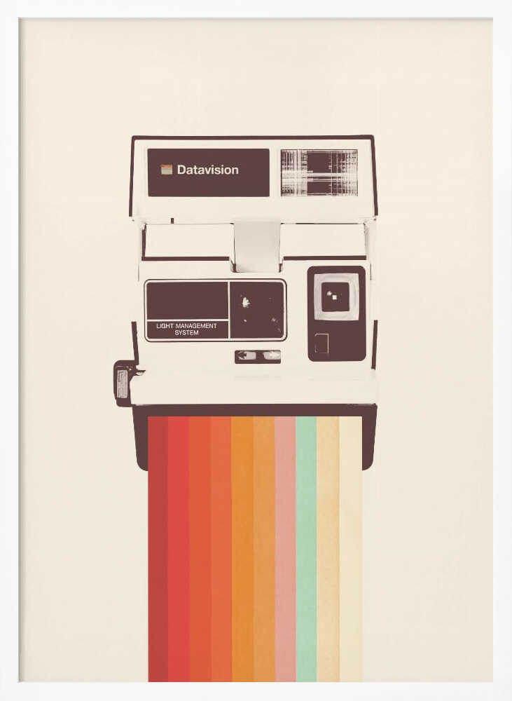 Retro Instant Rainbow Art Print UK — Vintage Vibrant Wall Art — Living Room — Wall It All Prints