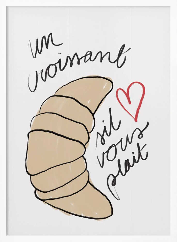Un Croissant Art Print UK — Abstract Vibrant Wall Art — Kitchen — Wall It All Prints