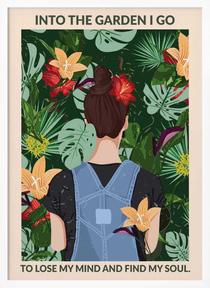 Into the Garden Standard Wall Art Art Print UK — Botanical Vibrant Wall Art — Living Room — Wall It All Prints