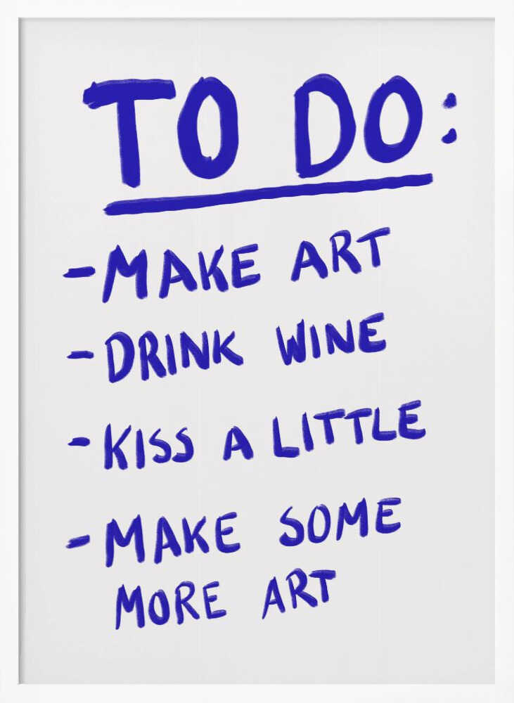 Creative To-Do List Art Print UK — Abstract Vibrant Wall Art — Kitchen — Wall It All Prints