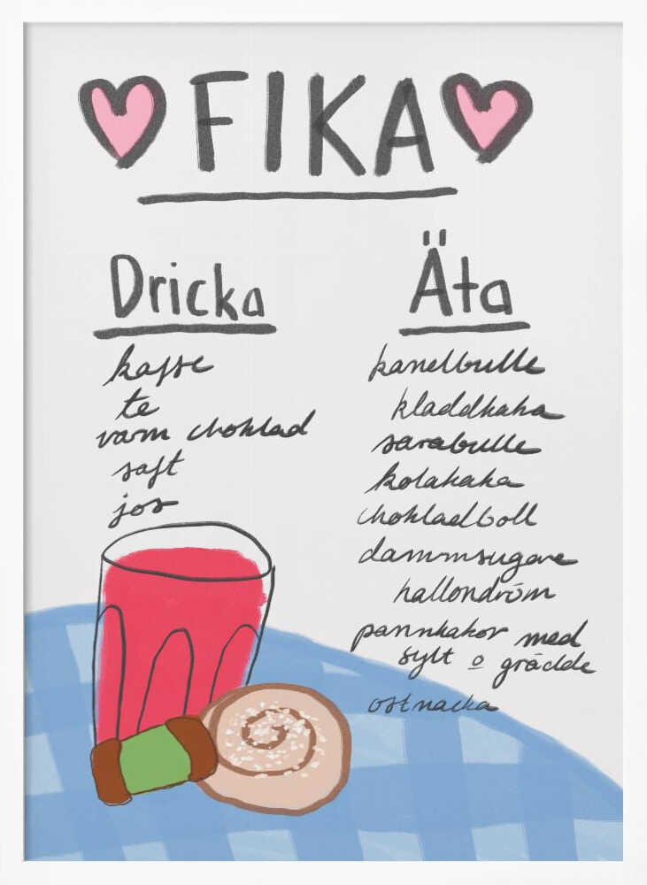Swedish Fika Treats Art Print UK — Abstract Warm Wall Art — Kitchen — Wall It All Prints