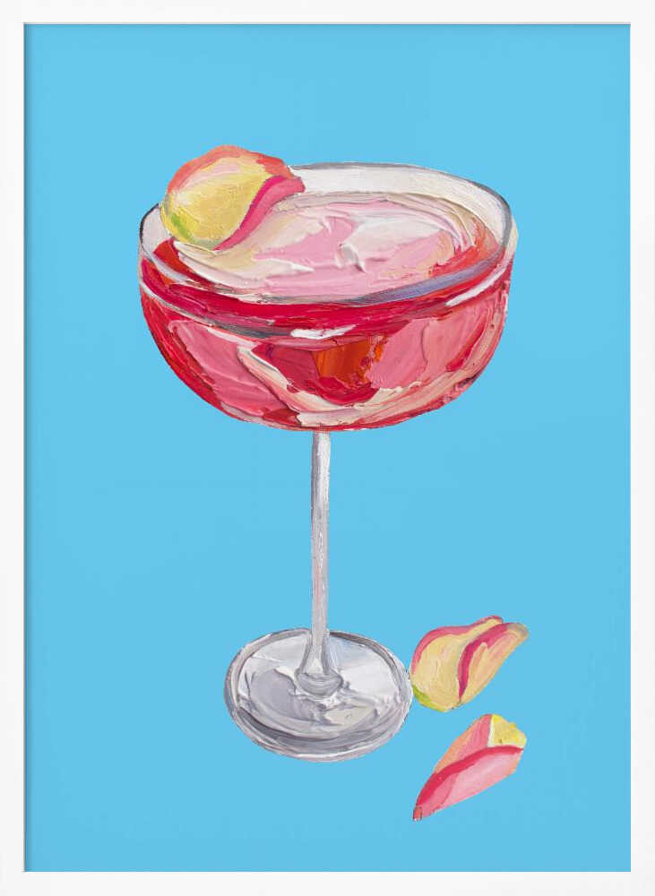 Vibrant Pink Cocktail Art Print UK — Food Vibrant Wall Art — Kitchen — Wall It All Prints