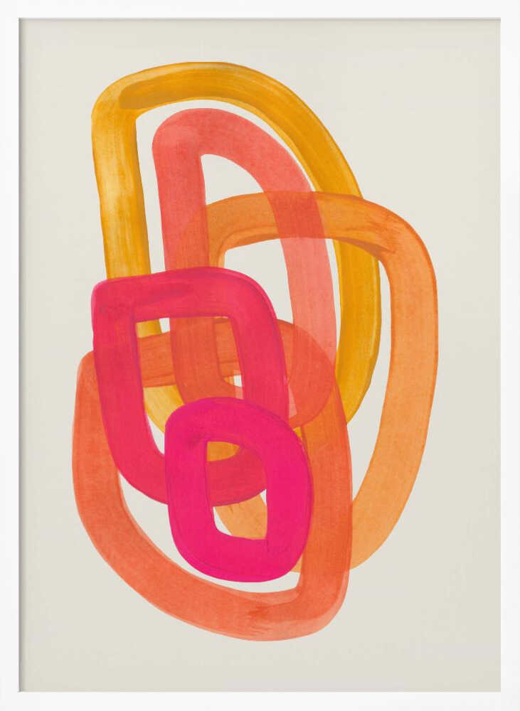 Vibrant Organic Forms Art Print UK — Abstract Vibrant Wall Art — Living Room — Wall It All Prints