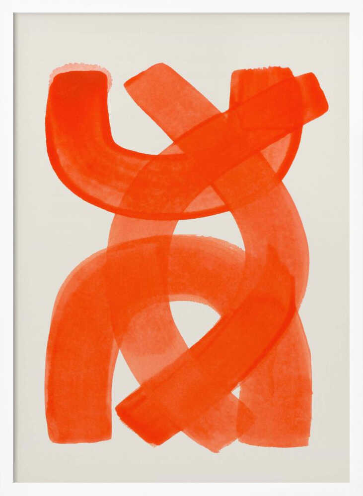 Vibrant Orange Abstraction Art Print UK — Abstract Vibrant Wall Art — Living Room — Wall It All Prints