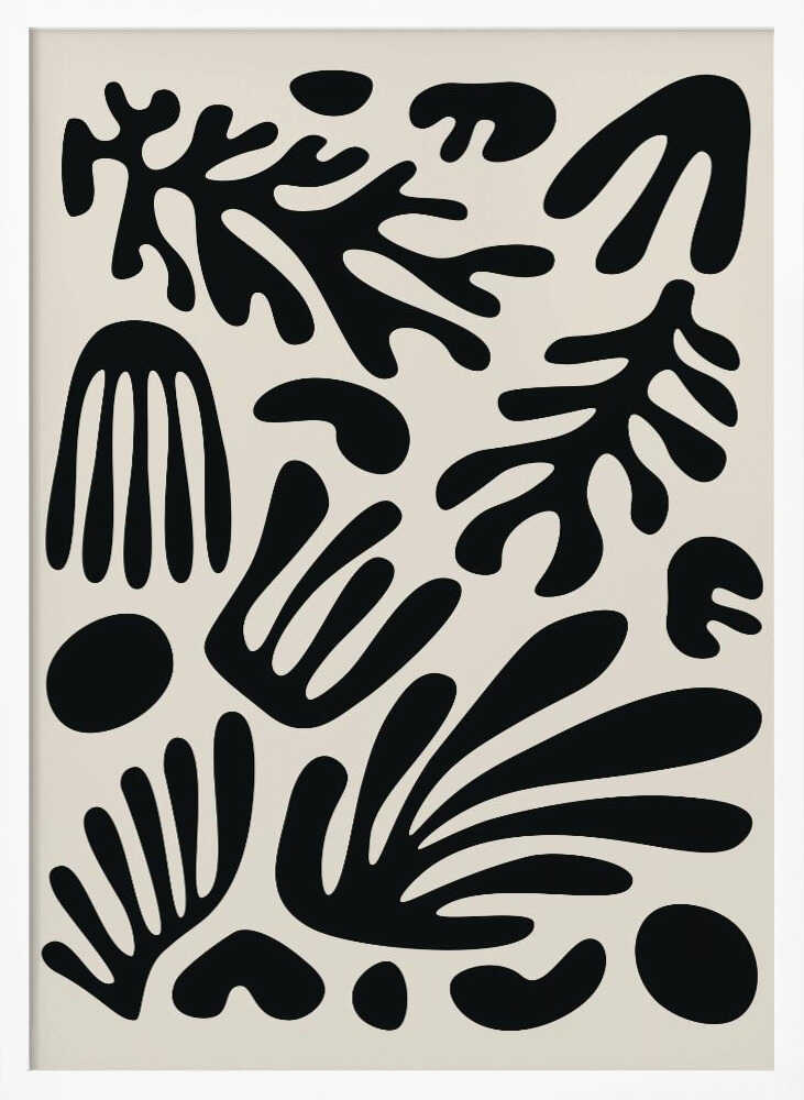 Modern Organic Shapes Art Print UK — Botanical Vibrant Wall Art — Living Room — Wall It All Prints