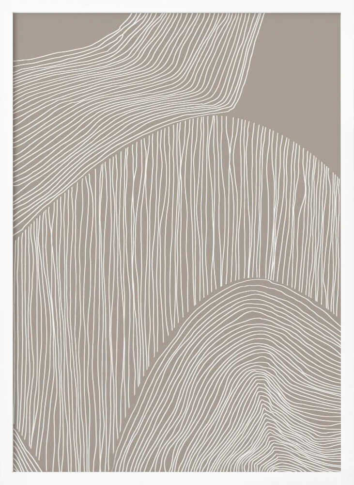 Minimalist Beige Waves Art Print UK — Abstract Minimal Wall Art — Office — Wall It All Prints