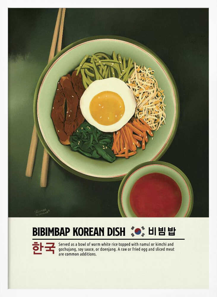 Classic Korean Bibimbap Art Print UK — Japanese Fresh Wall Art — Kitchen — Wall It All Prints