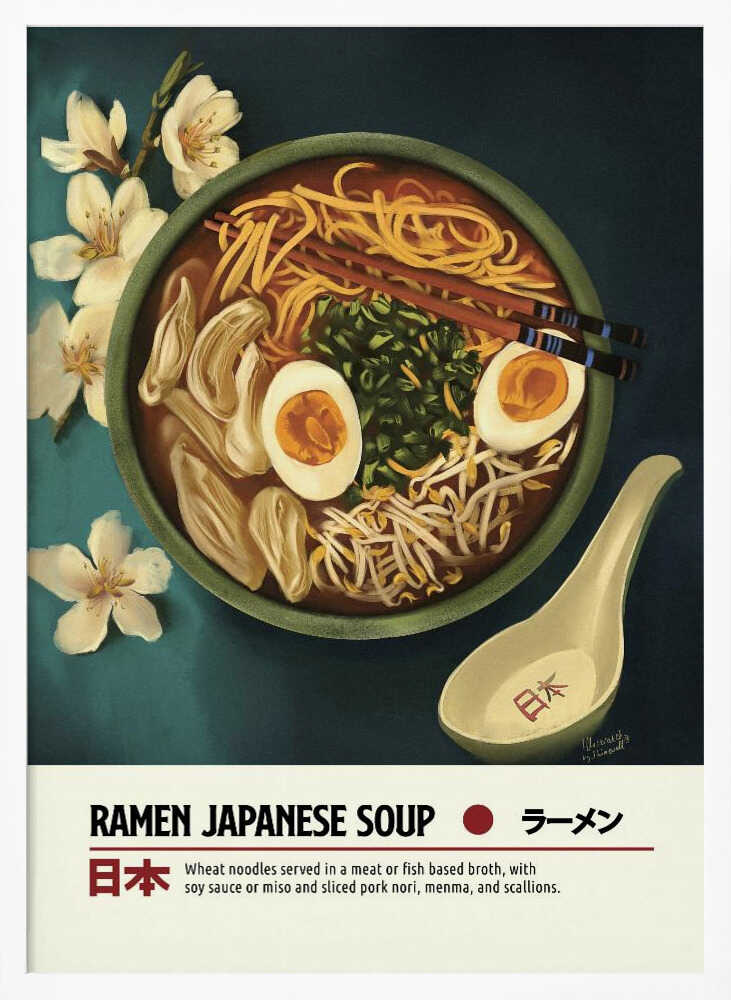 Ramen Art Print UK — Japanese Fresh Wall Art — Kitchen — Wall It All Prints