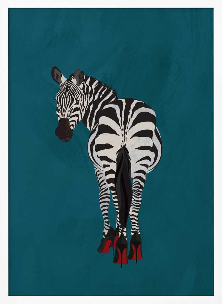Fashionable Zebra Heels Art Print UK — Portrait Fresh Wall Art — Nursery — Wall It All Prints