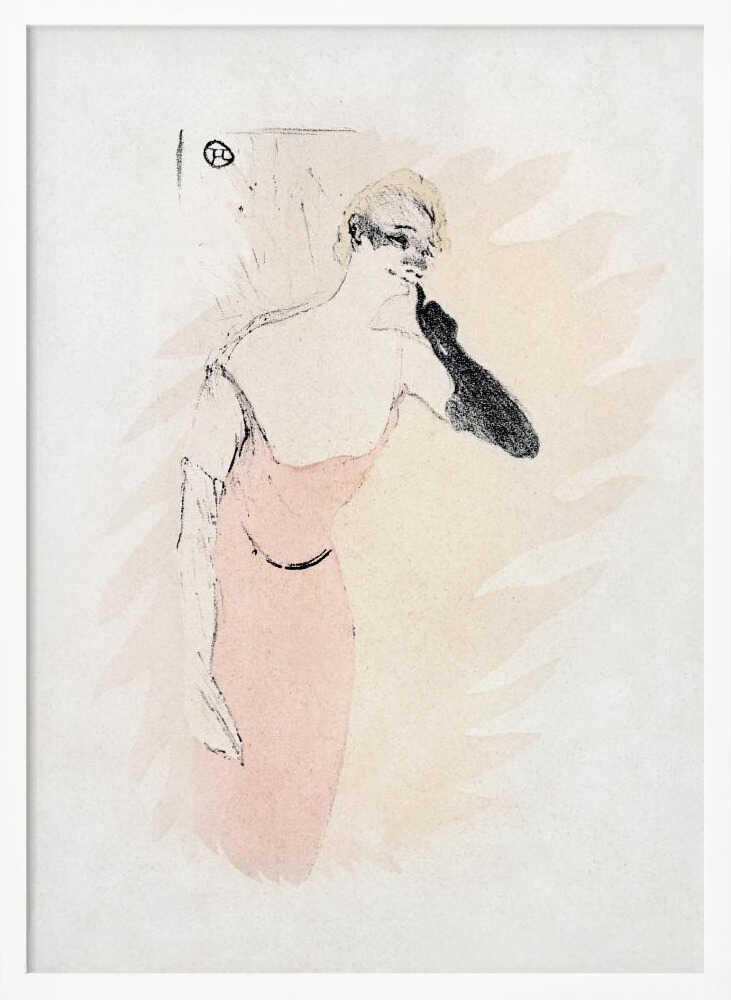 Yvette Guilbert In columbine a Pierrot (1894)